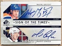 2006/07 Upper Deck Sp Authentic Sign Times Wayne Gretzky Mario Lemieux Auto Sott