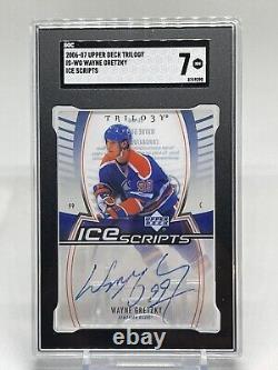 2006-07 Upper Deck Trilogy IS-WG Wayne Gretzky Ice Scripts Auto SGC 7