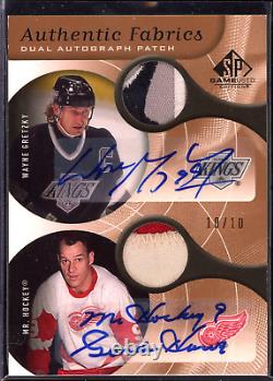 2006 SP GU Authentic Fabrics Dual Auto Patch Wayne Gretzky / Gordie Howe /10