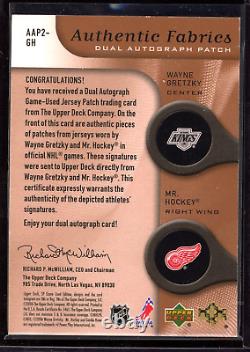 2006 SP GU Authentic Fabrics Dual Auto Patch Wayne Gretzky / Gordie Howe /10