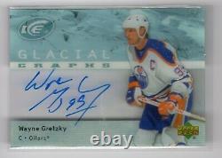 2007-08 Upper Deck Ice Glacial Graphs Auto Wayne Gretzky Oilers Hof Rare