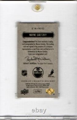 2008-09 UD Champ's WAYNE GRETZKY Mini Signatures Auto Autograph Card #CS-WG