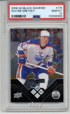 2008 Upper Deck Black Diamond #175 Wayne Gretzky Card Oilers Psa 10 Low Pop Rare