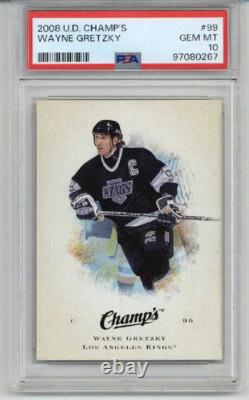 2008 Upper Deck Champ's #99 Wayne Gretzky Card Kings Psa 10 Low Pop Very Rare