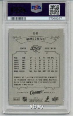 2008 Upper Deck Champ's #99 Wayne Gretzky Card Kings Psa 10 Low Pop Very Rare