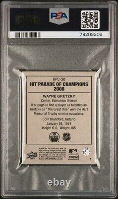 2008 Upper Deck Goudey Hit Parade of Champions HPC30 Wayne Gretzky PSA 10 SP