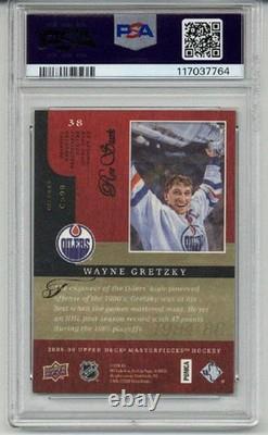 2008 Upper Deck Masterpieces Brown #38 Wayne Gretzky Card Oilers Psa 10 Low Pop