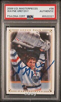 2008 Upper Deck Masterpieces Wayne Gretzky #38 Signed Card Autographed PSA COA