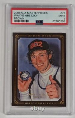 2008 Upper Deck Masterpieces Wayne Gretzky Goal 802 Brown #78 PSA 9 POP 3