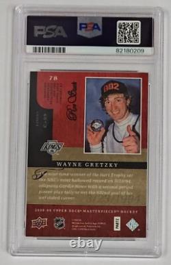 2008 Upper Deck Masterpieces Wayne Gretzky Goal 802 Brown #78 PSA 9 POP 3