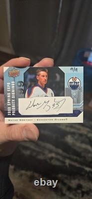 2008 Upper Deck Wayne Gretzky Autograph #9/9 JERSEY MATCH ON CARD AUTO OILERS