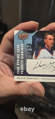 2008 Upper Deck Wayne Gretzky Autograph #9/9 JERSEY MATCH ON CARD AUTO OILERS