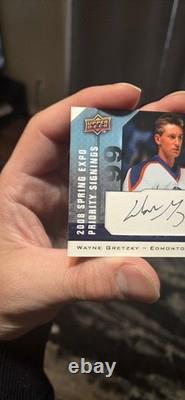 2008 Upper Deck Wayne Gretzky Autograph #9/9 JERSEY MATCH ON CARD AUTO OILERS