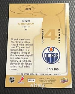 2009-10 Wayne Gretzky Oilers 77/100 UD Collectors Choice Cup Quest Gold #CQ74