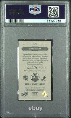 2009 Upper Deck Champ's Wayne Gretzky MINI SIGNATURES #CS-WG, PSA 10 AUTO, POP 1