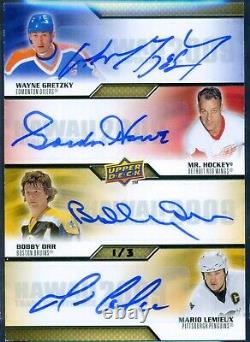 2009 Upper Deck Hawaii Trade Conference Autograph Howe Orr Lemieux Gretzky 1/3