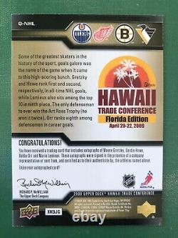 2009 Upper Deck Hawaii Trade Conference Autograph Howe Orr Lemieux Gretzky 1/3