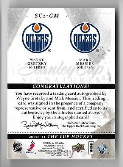 2010-11 Upper Deck The Cup Wayne Gretzky Mark Messier Autograph #8/25