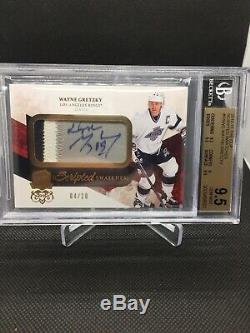 2010-11 Upper Deck The Cup Wayne Gretzky Scripted Swatches Auto /10 BGS 9.5