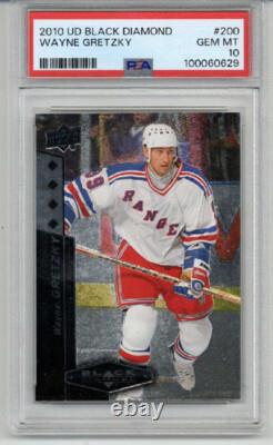 2010 Upper Deck Black Diamond #200 Wayne Gretzky Card Rangers Psa 10 Low Pop