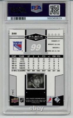2010 Upper Deck Black Diamond #200 Wayne Gretzky Card Rangers Psa 10 Low Pop