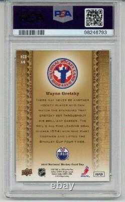2010 Upper Deck National Hockey Card Day Wayne Gretzky Card Oilers Psa 10 Pop 4