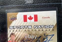 2010 Upper Deck Wayne Gretzky Mario Lemieux Dual Autograph Auto Hof #11/25