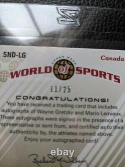 2010 Upper Deck Wayne Gretzky Mario Lemieux Dual Autograph Auto Hof 11/25