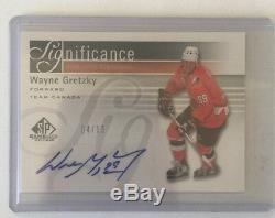 2011-12 SP Wayne Gretzky Auto /15 Significance Team Canada Upper Deck 11/12 SP