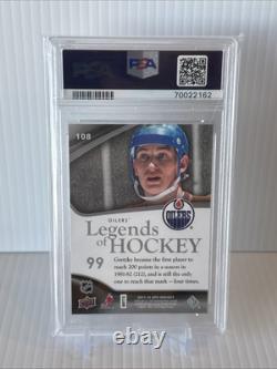 2011-12 UD SPX Legends Of Hockey #108 Wayne Gretzky 455/499 PSA 10 Gem Mint
