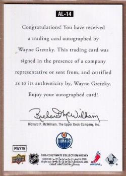2011-12 Ultimate Collection 1997 Legends Autographs WAYNE GRETZKY AUTO Oilers