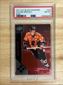 2011-12 Upper Deck Black Diamond Ruby Wayne Gretzky 004/100 PSA 8 Los Angeles