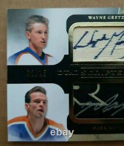 2011/12 Upper UD Cup Hockey Dual Scripted Sticks Messier Wayne Gretzky /15 Auto