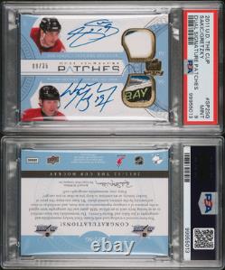 2011 Upper Deck The Cup Joe Sakic/wayne Gretzky Dual Signature Patches /35 Psa 9