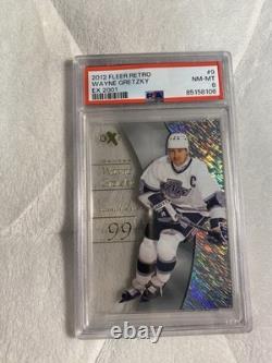 2012-13 Fleer Retro e-x 2001 #9 Wayne Gretzky Graded PSA 8 Rainbow Foil Acetate