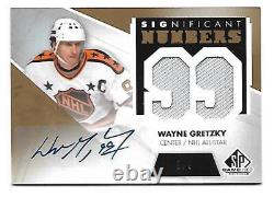 2012-13 SP Game Used Wayne Gretzky Significant Numbers Dual Jersey Auto 9/9