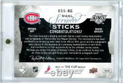 2012-13 Upper Deck The Cup Scripted Sticks Auto /15 Patrick Roy Wayne Gretzky