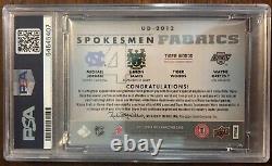 2012 4 Spokesmen Fabrics Upper Deck Employee Jordan Woods Gretzky James Psa 8