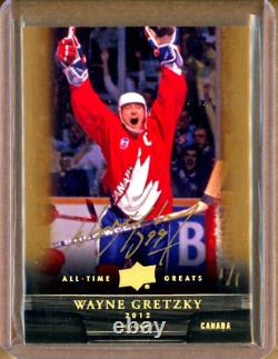 2012 Upper Deck All-Time Greats Gold #71 Wayne GRETZKY Auto 1/1 Team Canada