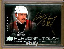 2012 Upper Deck All-Time Greats Personal Touch Autographs Wayne Gretzky AUTO 1/1