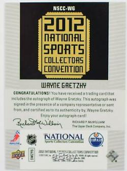 2012 Upper Deck National Sports Card Convention Wayne Gretzky 1/1 Auto Exclusive