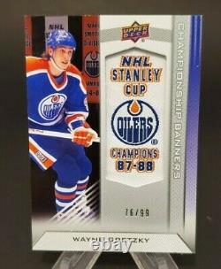 2013-14 Upper Deck Edmonton Oilers Championship Banners Wayne Gretzky 76/99