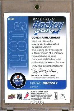 2013-14 Upper Deck Hockey Heroes Autographs #HH40 Wayne Gretzky AUTO /15