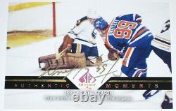 2013-14 Upper Deck Sp Authentic Moments Wayne Gretzky Autograph Sp Auto Card