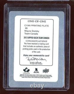 2013-14 Upper Deck Team Canada Printing Plates Cyan #99 Wayne Gretzky 1/1