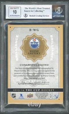 2013/14 Upper Deck The Cup Wayne Gretzky Brilliance Auto BGS 8.5 Auto 10