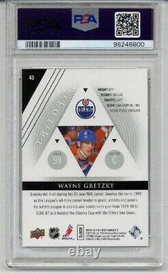 2013 Upper Deck Trilogy #43 Wayne Gretzky Card Edmonton Oilers Psa 10 Low Pop