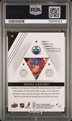 2013 Upper Deck Trilogy 43 Wayne Gretzky PSA 10 Gem Mint NHL Low Pop