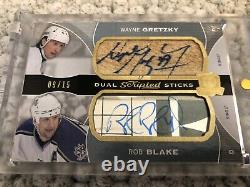 2014-15 The Cup-Dual Scripted Sticks- Wayne Gretzky & Rob Blake-Auto 09 of 15