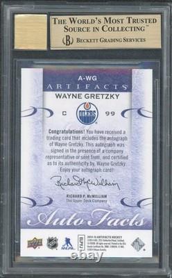 2014/15 Upper Deck Artifacts Wayne Gretzky Auto BGS 9.5